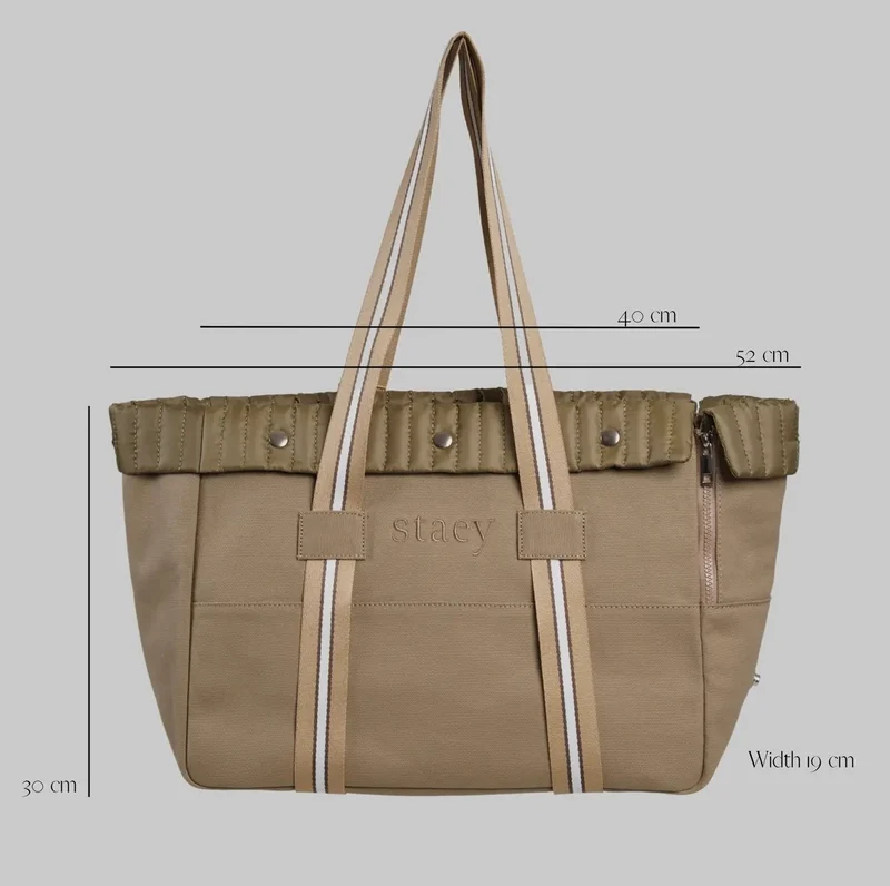 Hundetasche Taupe/Khaki