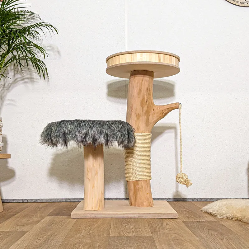 Naturkratzbaum 4250 Kratzbaum Natur Holz Design 102 cm hoch Katzenbaum