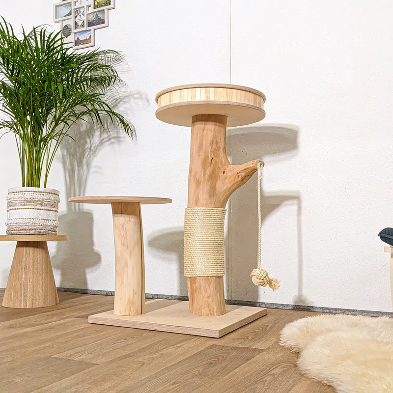 Naturkratzbaum 4250 Kratzbaum Natur Holz Design 102 cm hoch Katzenbaum