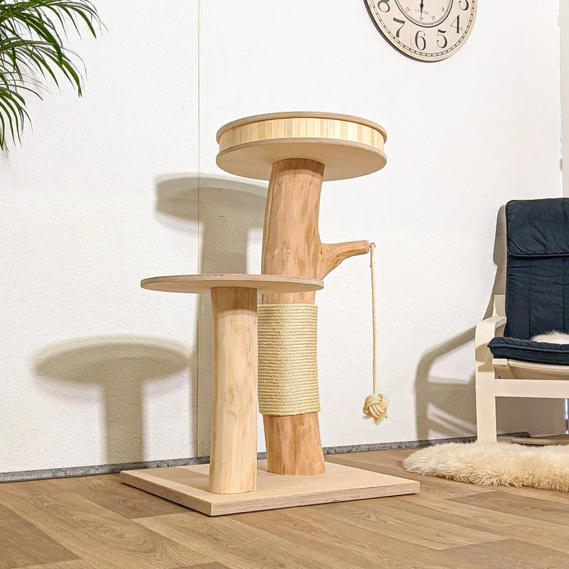 Naturkratzbaum 4250 Kratzbaum Natur Holz Design 102 cm hoch Katzenbaum
