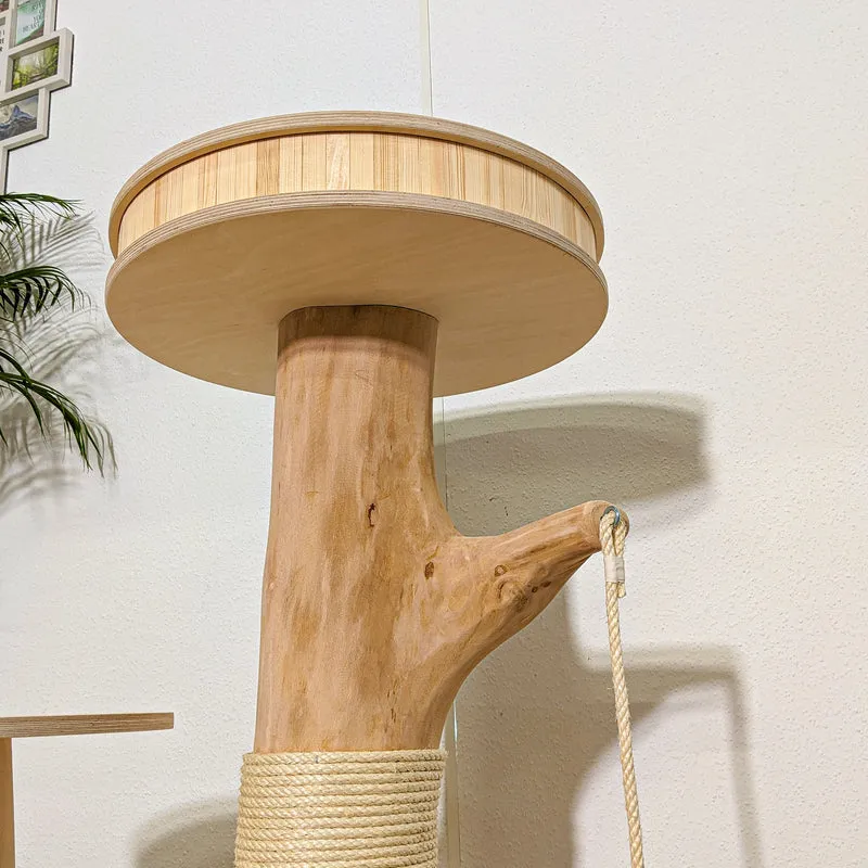 Naturkratzbaum 4250 Kratzbaum Natur Holz Design 102 cm hoch Katzenbaum