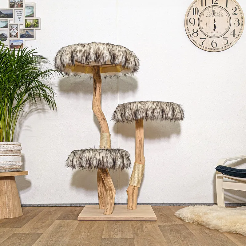 Naturkratzbaum 4249 Kratzbaum Natur Holz Design 135 cm hoch Katzenbaum