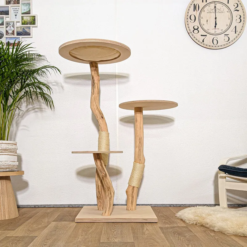 Naturkratzbaum 4249 Kratzbaum Natur Holz Design 135 cm hoch Katzenbaum