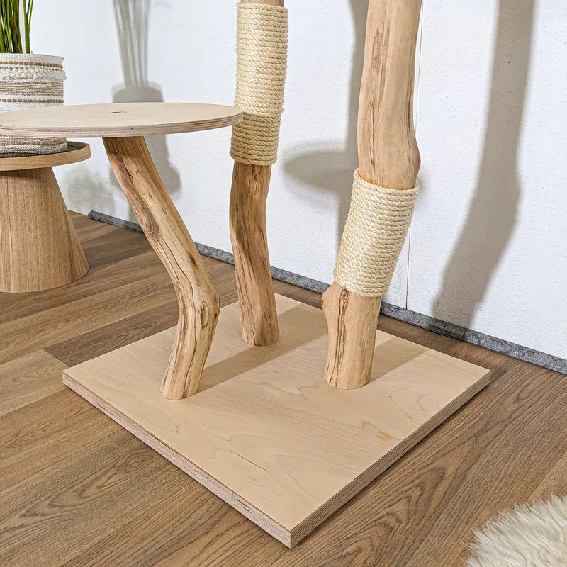 Naturkratzbaum 4249 Kratzbaum Natur Holz Design 135 cm hoch Katzenbaum