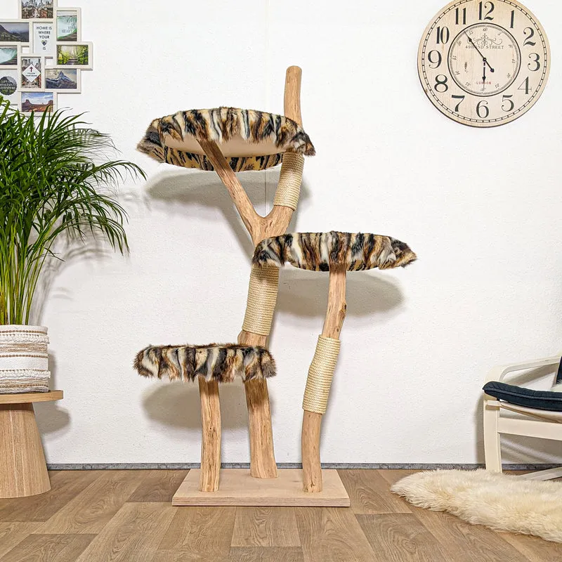 Naturkratzbaum 4248 Kratzbaum Natur Holz Design 170 cm hoch Katzenbaum