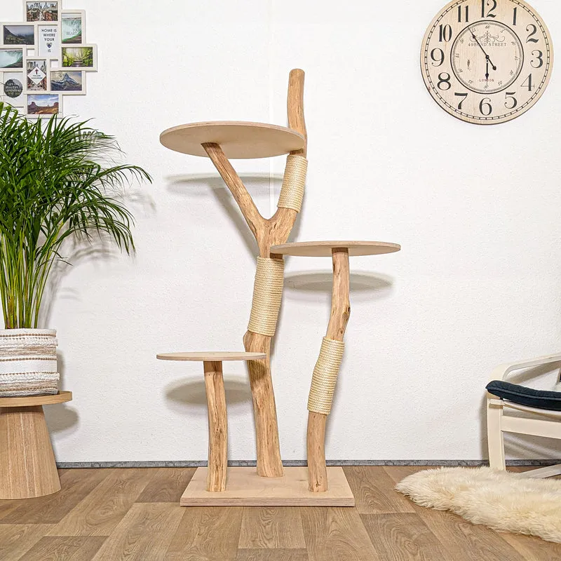 Naturkratzbaum 4248 Kratzbaum Natur Holz Design 170 cm hoch Katzenbaum