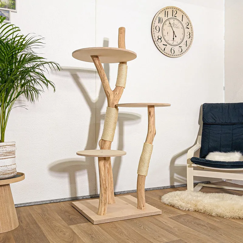 Naturkratzbaum 4248 Kratzbaum Natur Holz Design 170 cm hoch Katzenbaum