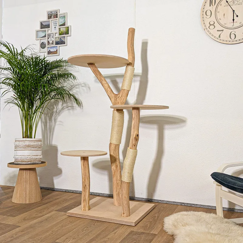 Naturkratzbaum 4248 Kratzbaum Natur Holz Design 170 cm hoch Katzenbaum