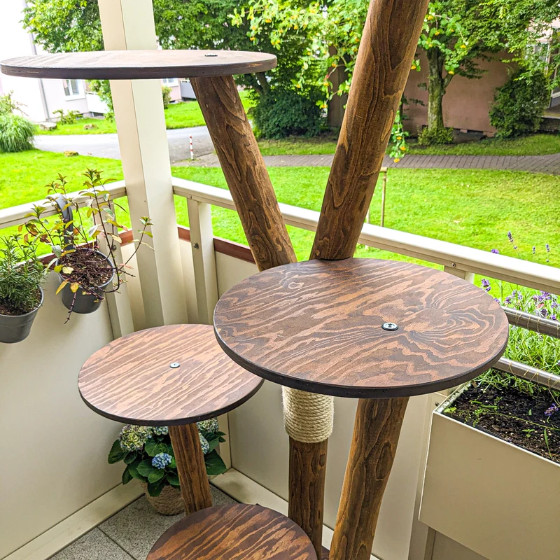 Naturkratzbaum CA0030 Kratzbaum Natur Holz Design 180 cm hoch Katzenbaum
