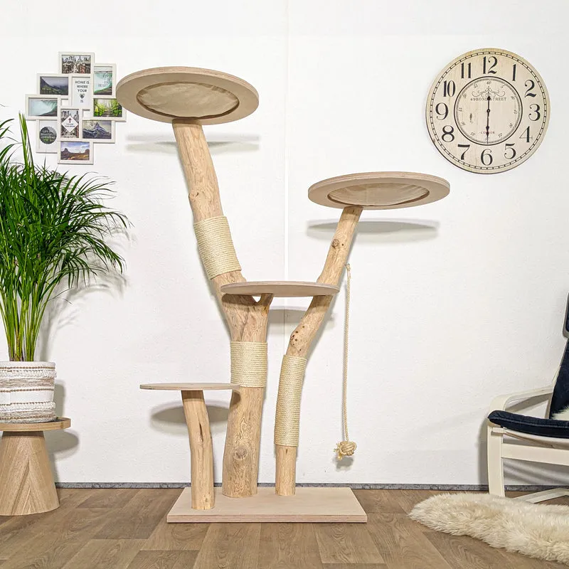 Naturkratzbaum 4230 Kratzbaum Natur Holz Design 175 cm hoch Katzenbaum