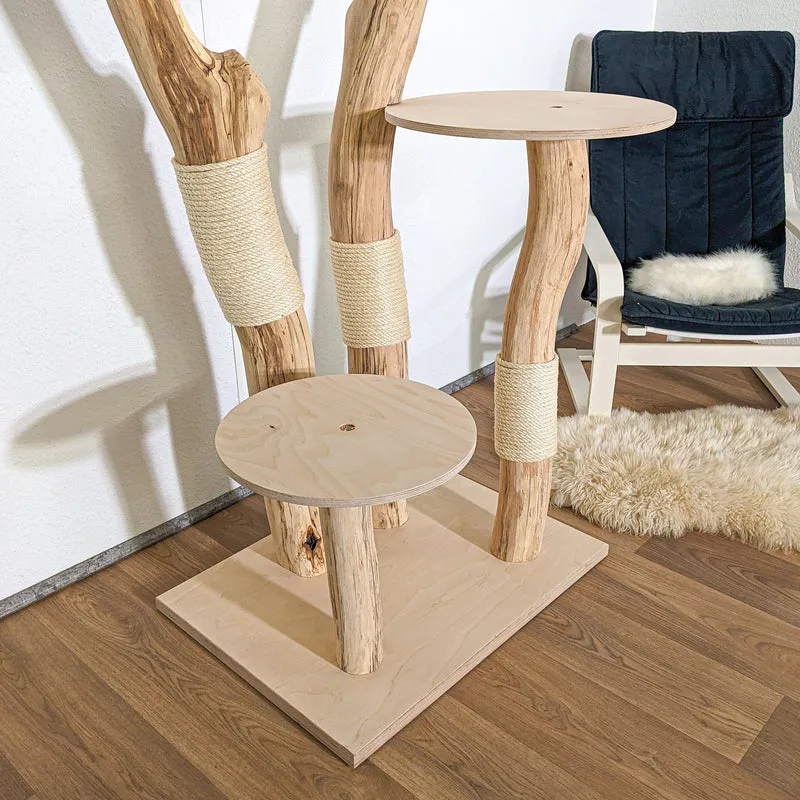 Naturkratzbaum 4205 Kratzbaum Natur Holz Design 174 cm hoch Katzenbaum