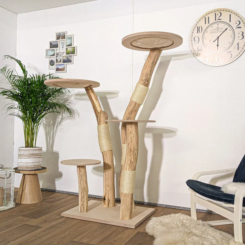 Naturkratzbaum 4205 Kratzbaum Natur Holz Design 174 cm hoch Katzenbaum