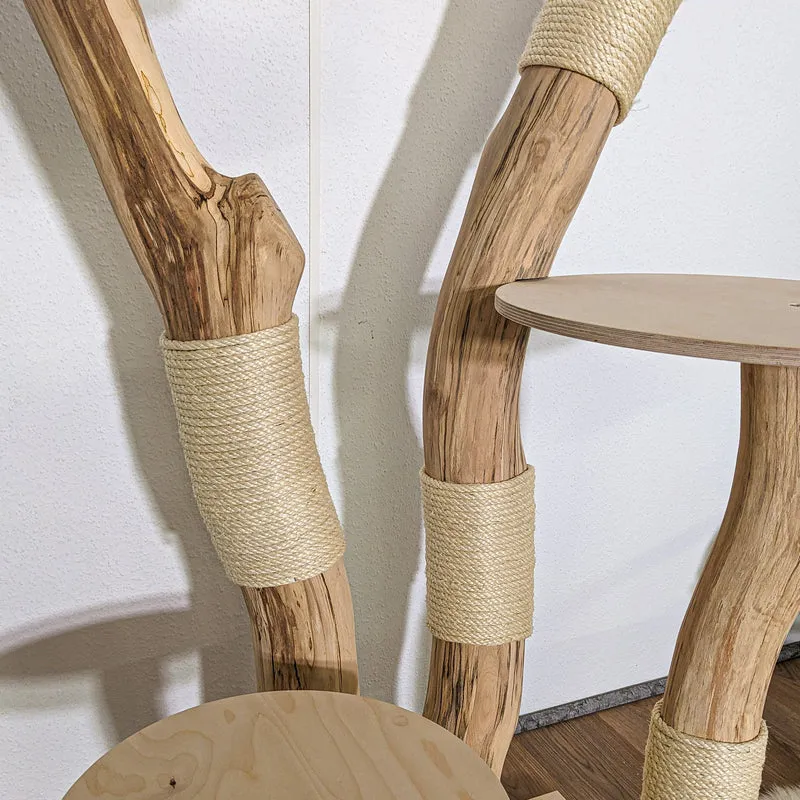 Naturkratzbaum 4205 Kratzbaum Natur Holz Design 174 cm hoch Katzenbaum