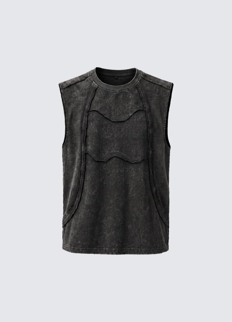KIIKIO Retro Frayed Sleeveless Vest