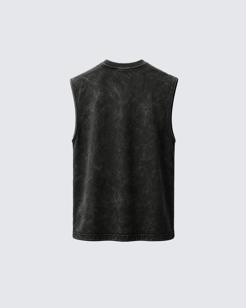KIIKIO Retro Frayed Sleeveless Vest
