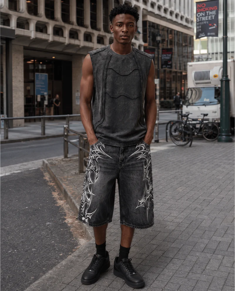 KIIKIO Retro Frayed Sleeveless Vest