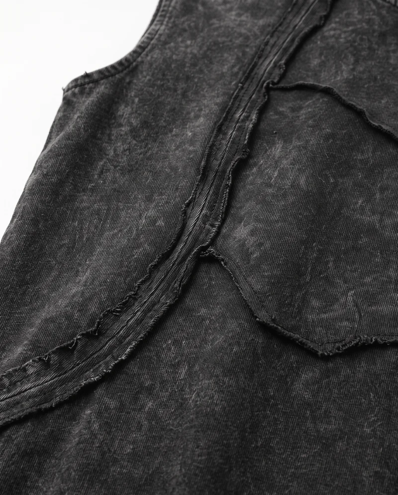 KIIKIO Retro Frayed Sleeveless Vest