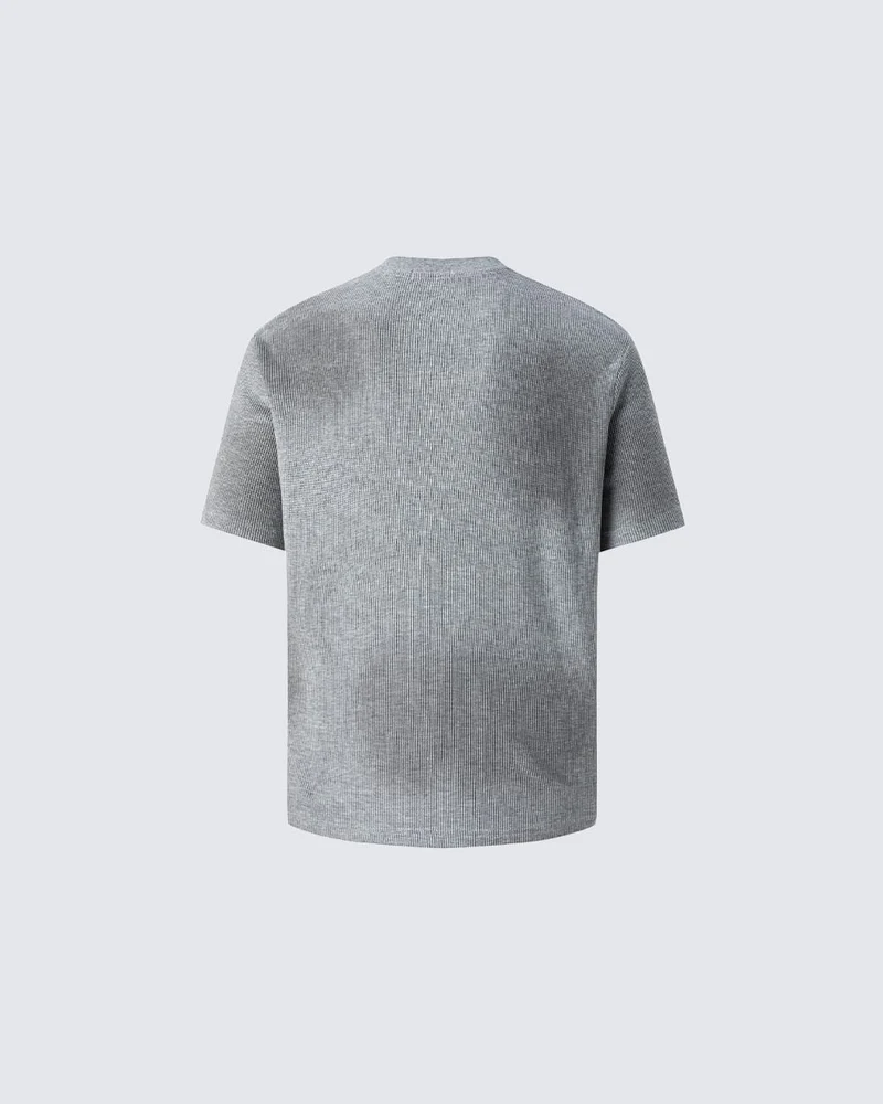 Waffle New Texture Vintage Washed Short T-Shirt