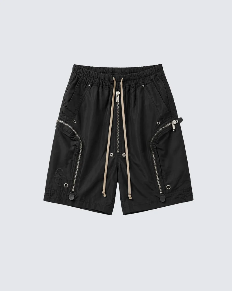 KIIKIO Utility Zipper Functional Cargo Shorts