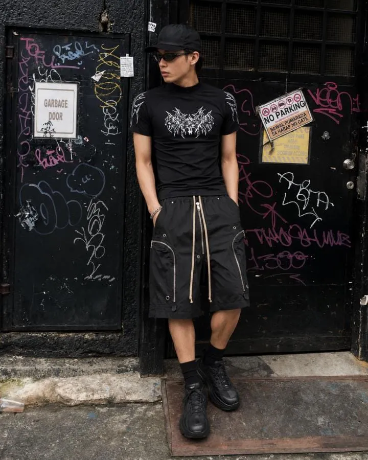 KIIKIO Utility Zipper Functional Cargo Shorts