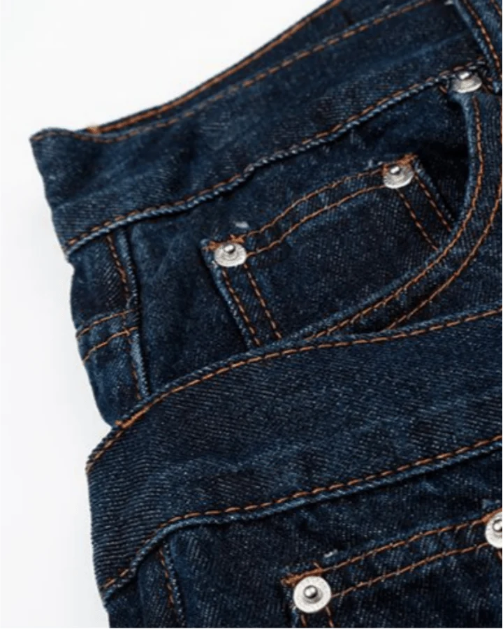 Layered Pocket Denim Shorts