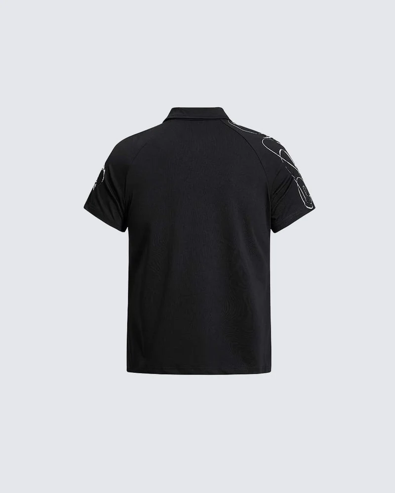 American Retro Art Print Polo Shirt