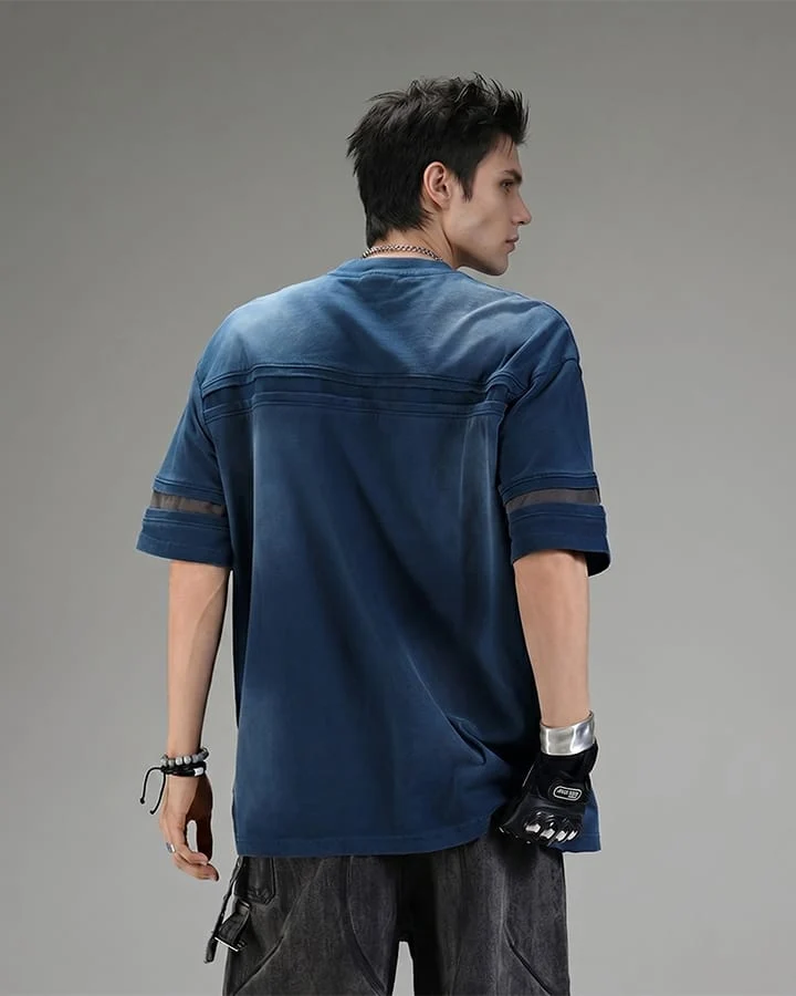 American Utility Contrast Panel Boxy New Tee