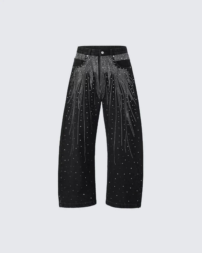American Retro Street Style Shiny And Versatile Trousers