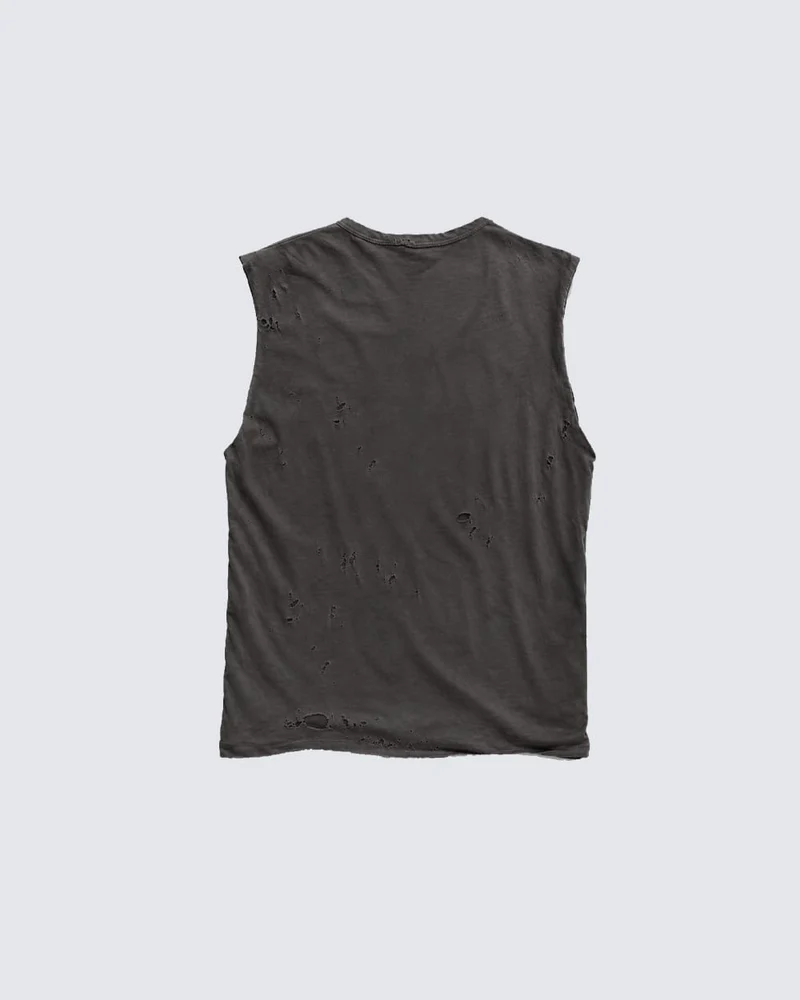 Distressed Skeletal Graphic Tank Top
