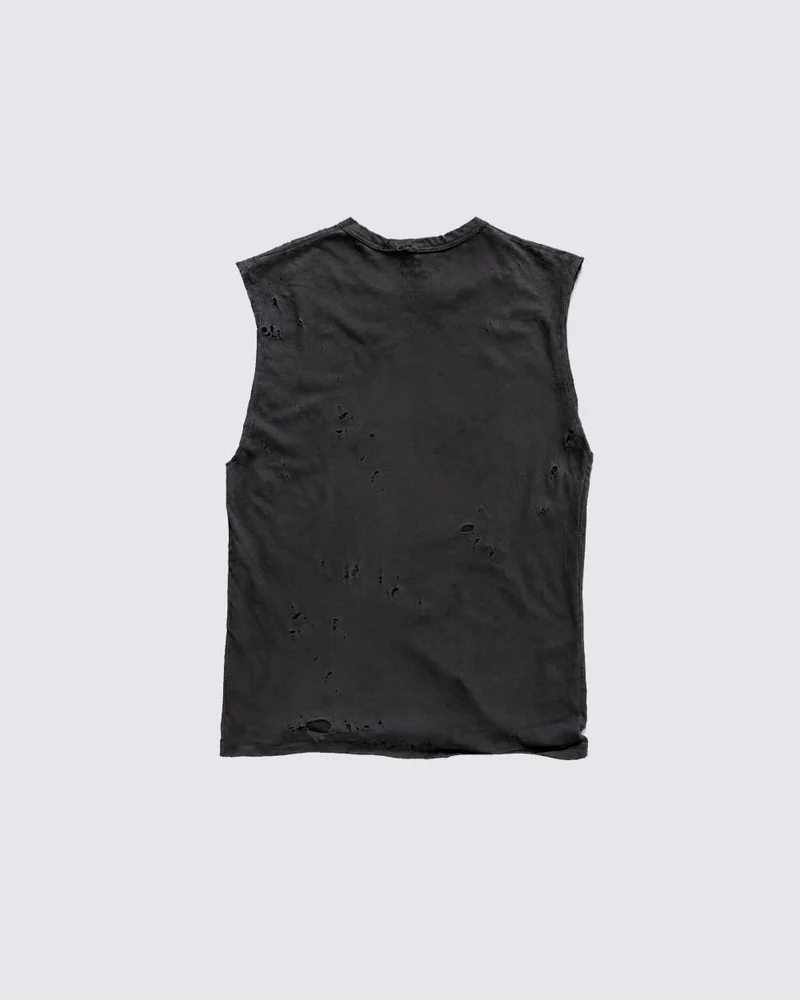 Distressed Skeletal Graphic Tank Top