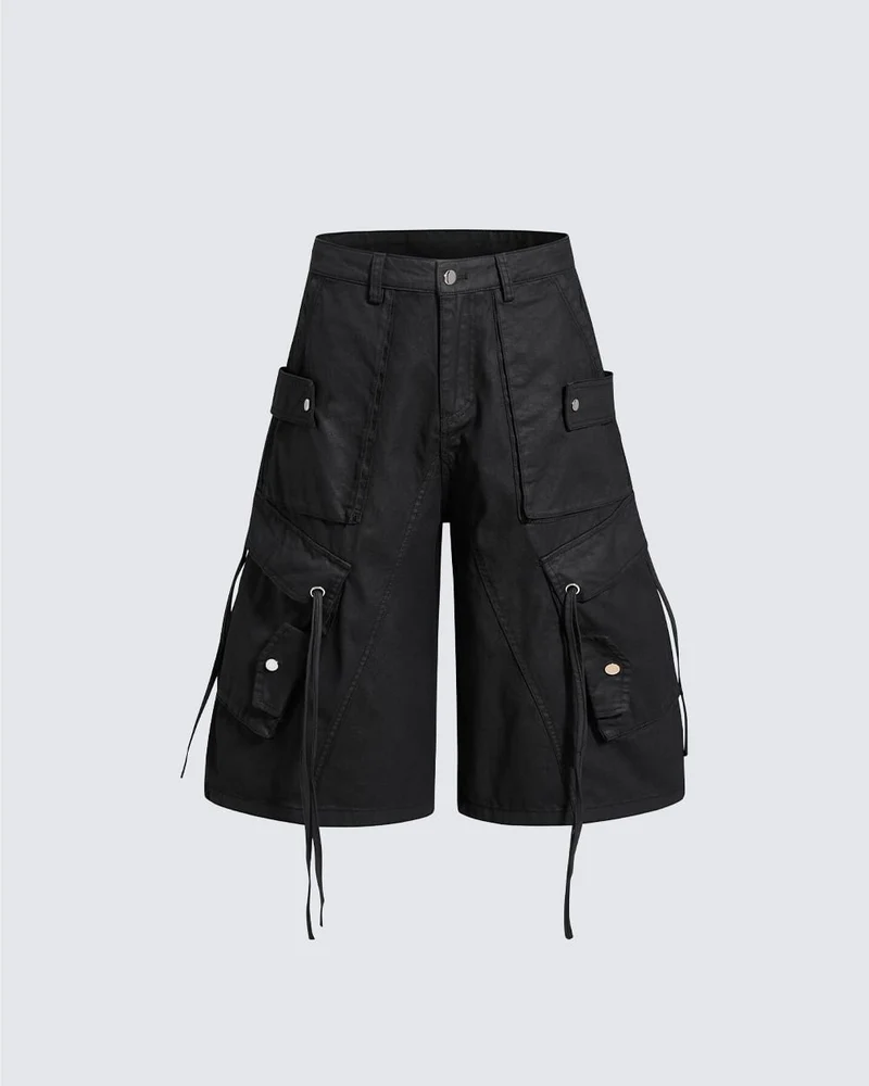 High-Street Drawstring Cargo Shorts