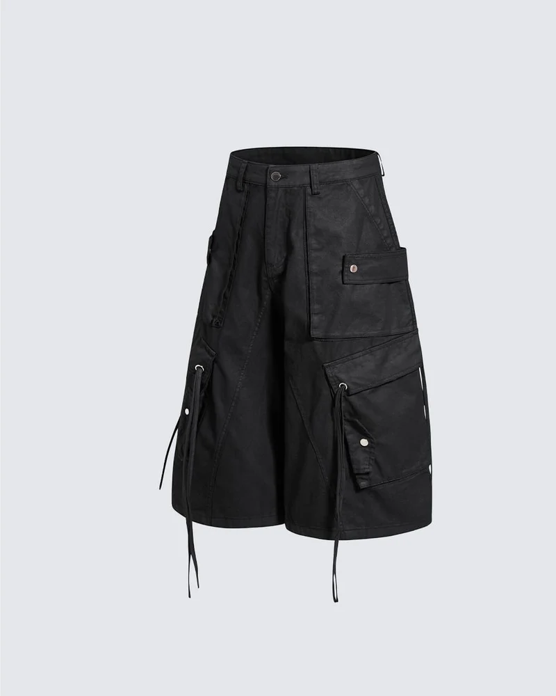High-Street Drawstring Cargo Shorts