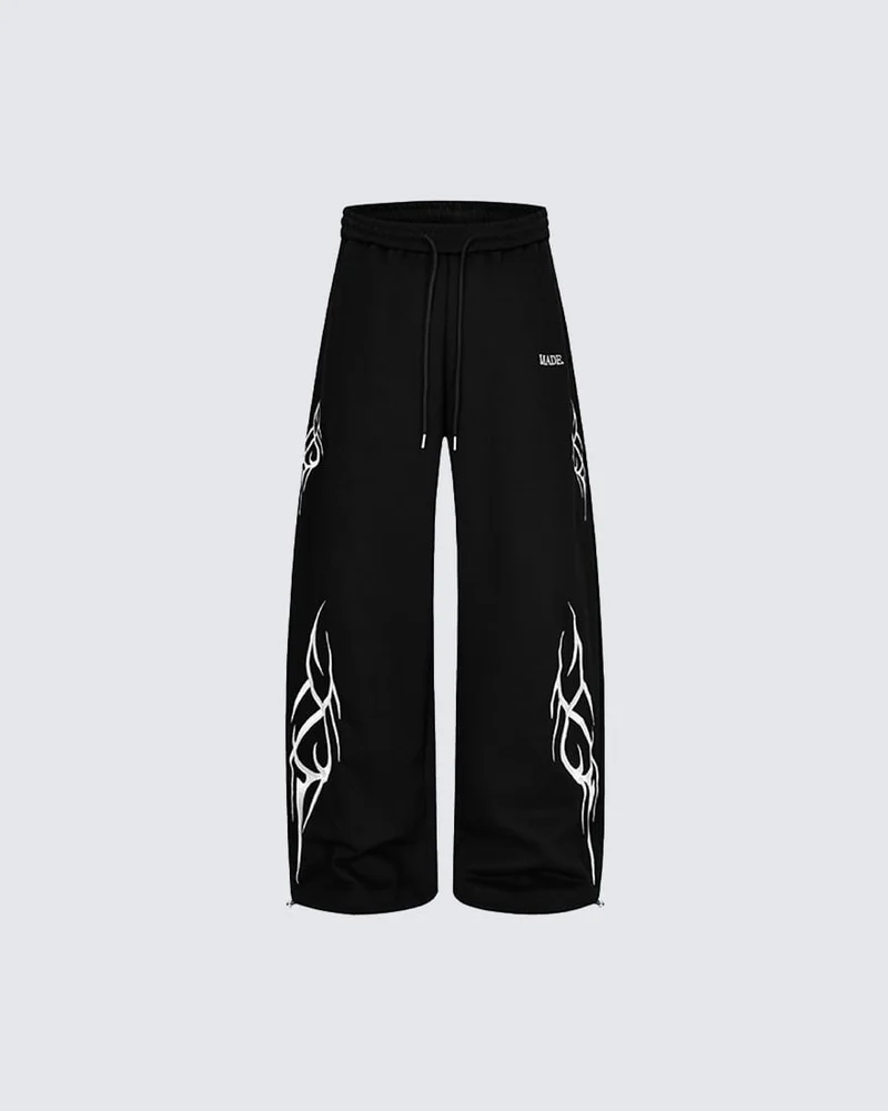 Vintage Tribal Print Relaxed Sweatpants