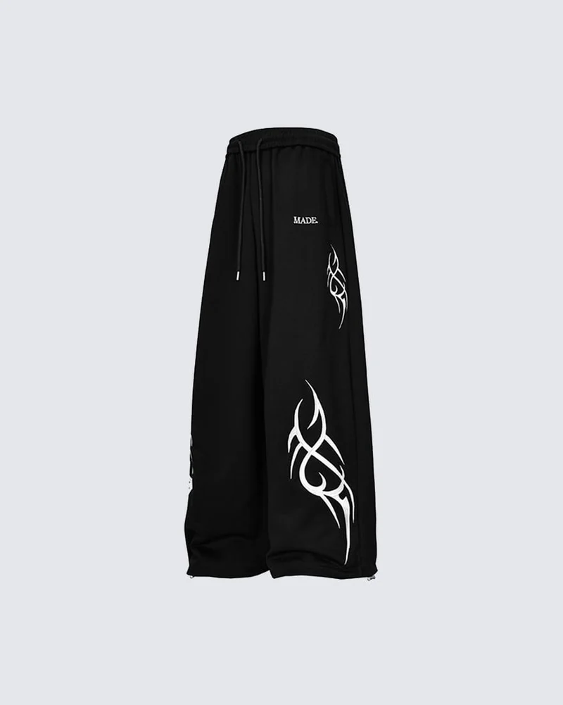 Vintage Tribal Print Relaxed Sweatpants