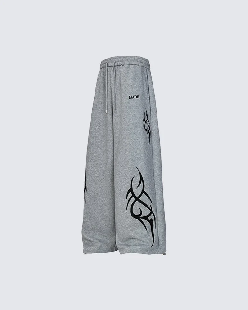 Vintage Tribal Print Relaxed Sweatpants