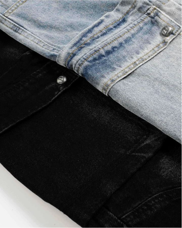 Vintage Washed Distressed Pocket Capri Pants
