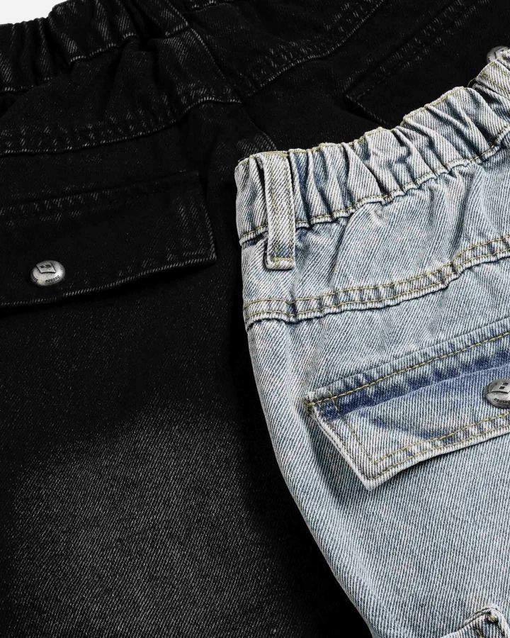 Vintage Washed Distressed Pocket Capri Pants