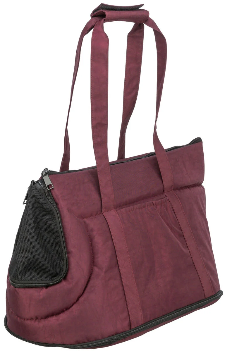 Hundetragetasche Schultertasche Riva aus Jacquard-Stoff mit Fleecefutter und abnehmbarem Netzeinsatz