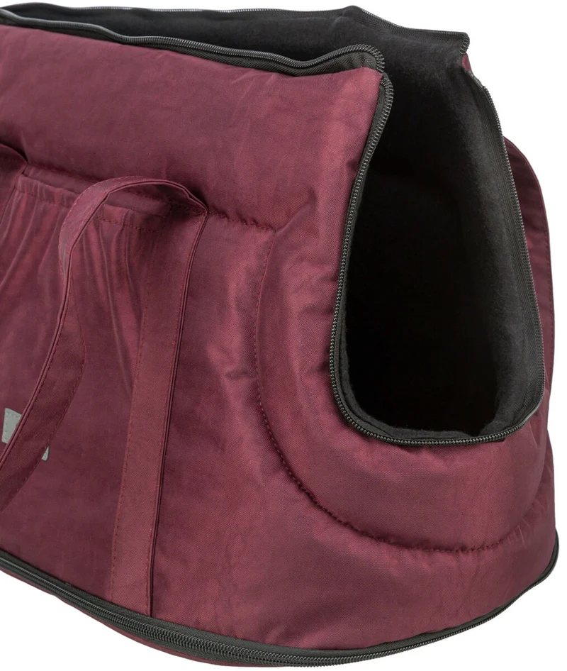 Hundetragetasche Schultertasche Riva aus Jacquard-Stoff mit Fleecefutter und abnehmbarem Netzeinsatz