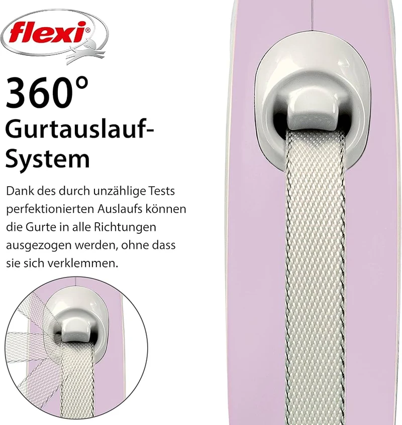 Flexi COMFORT, Gurt - S: 5 m, rosa