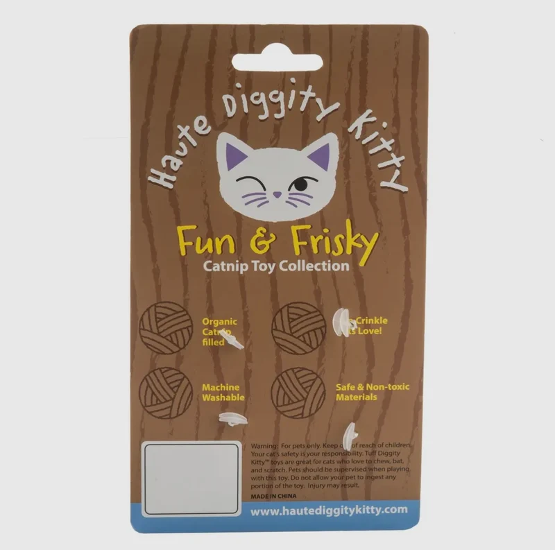 Kitty Vuiton Balls (Monogramm) Bio-Katzenminzen-Spielzeug
