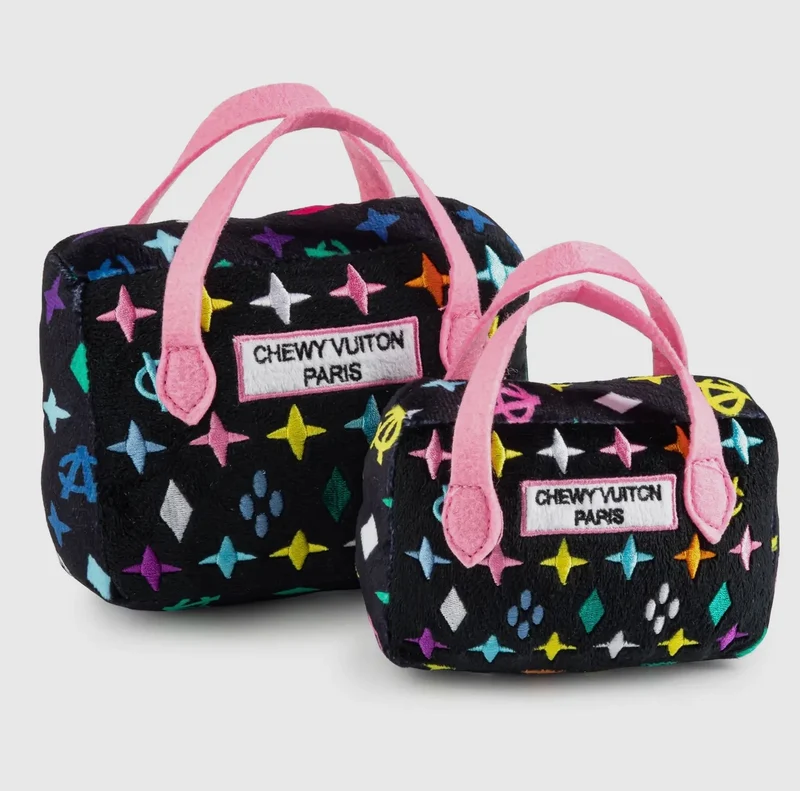 Chewy Vuiton Hundespielzeug Handtasche schwarz