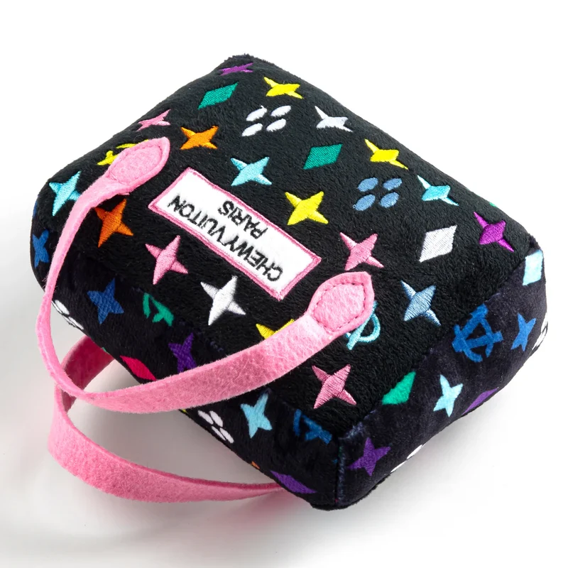 Chewy Vuiton Hundespielzeug Handtasche schwarz