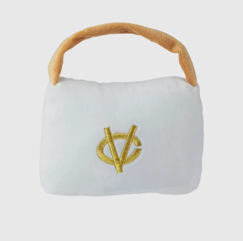 Chewy Vuiton Hundespielzeug Handtasche weiß