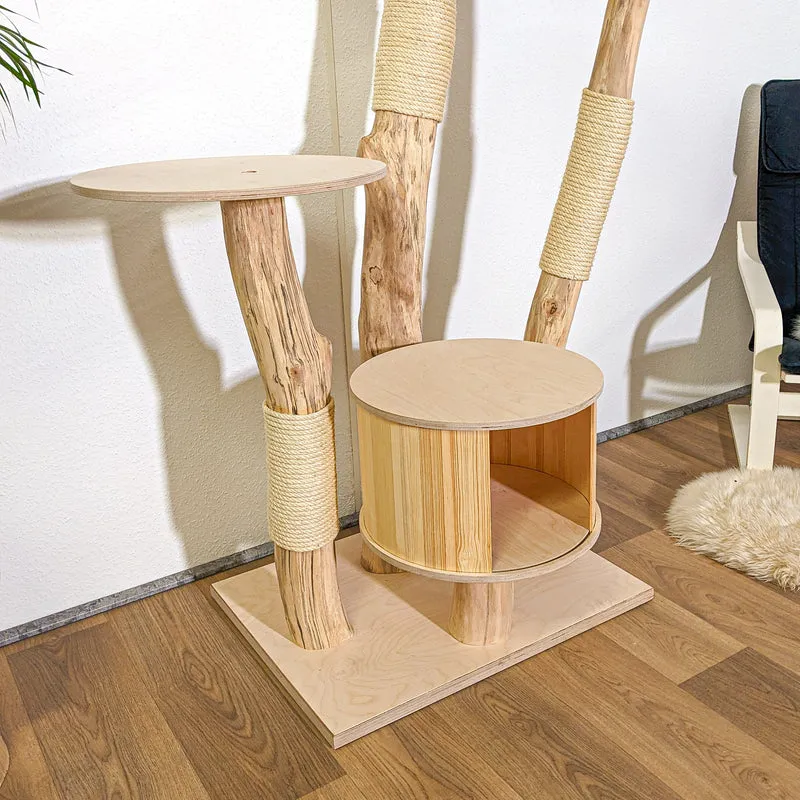 Naturkratzbaum 4197 Kratzbaum Natur Holz Design 178 cm hoch Katzenbaum