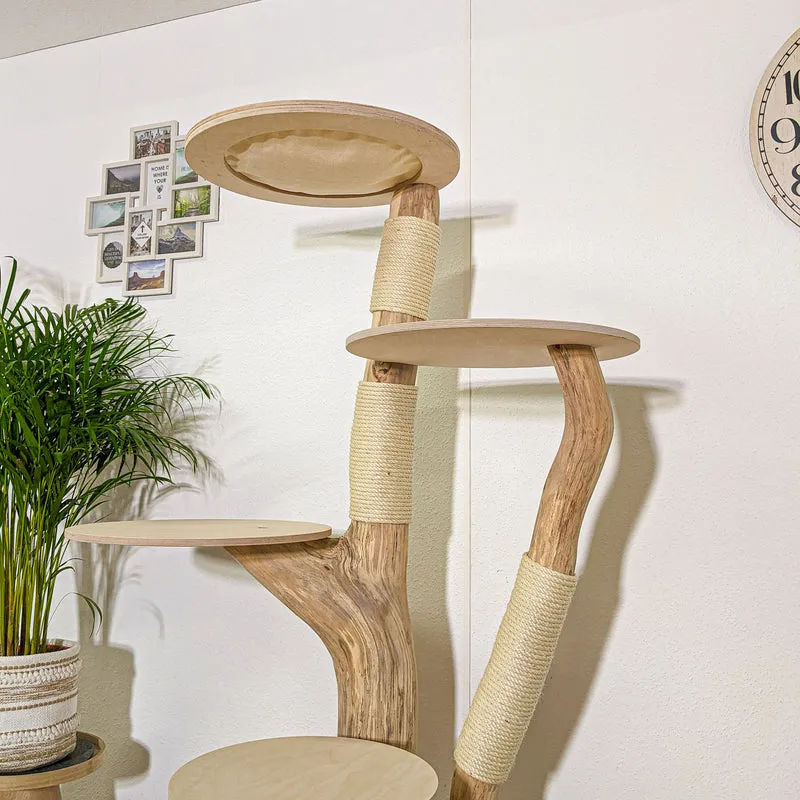 Naturkratzbaum 4196 Kratzbaum Natur Holz Design 175 cm hoch Katzenbaum