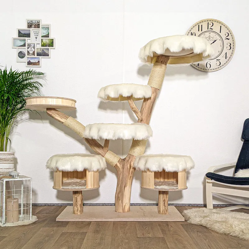 Naturkratzbaum 4187 Kratzbaum Natur Holz Design 163 cm hoch Katzenbaum
