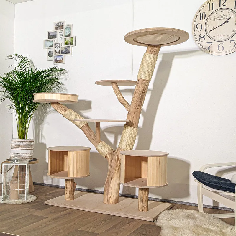 Naturkratzbaum 4187 Kratzbaum Natur Holz Design 163 cm hoch Katzenbaum
