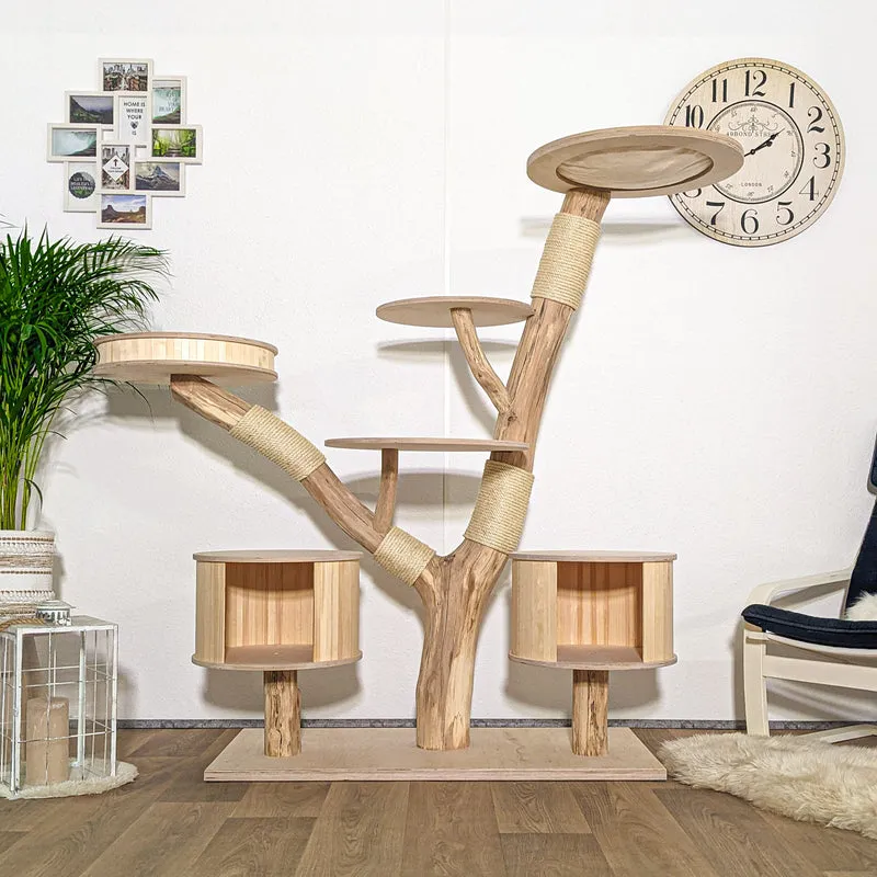 Naturkratzbaum 4187 Kratzbaum Natur Holz Design 163 cm hoch Katzenbaum