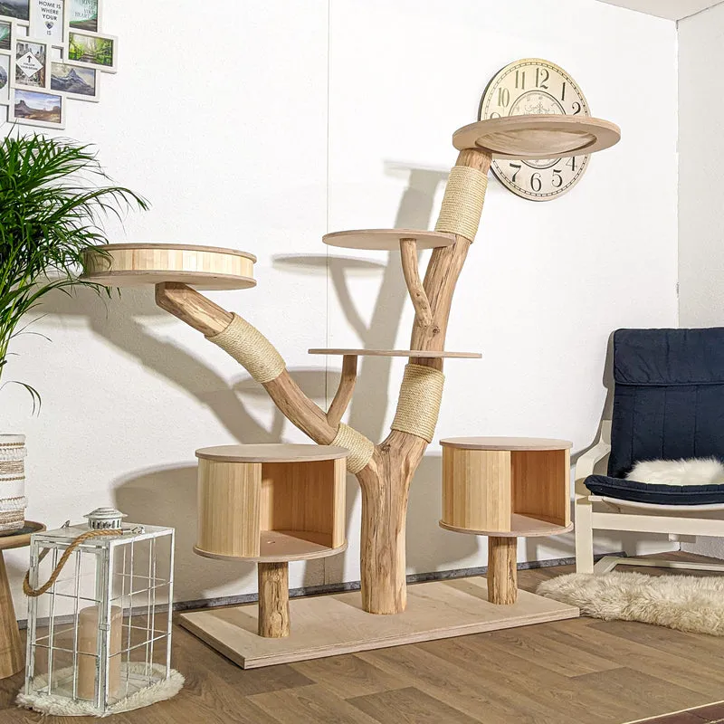 Naturkratzbaum 4187 Kratzbaum Natur Holz Design 163 cm hoch Katzenbaum
